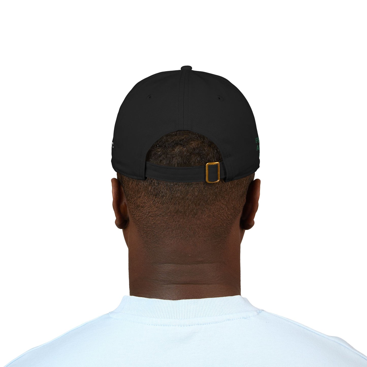 Organic baseball cap with embroidered custom name, featuring humorous cooking, cleaning, and kids safety design by Printify.
