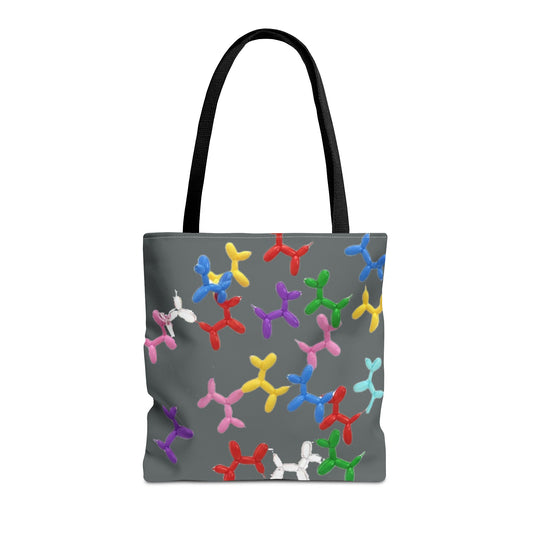 Balloon Dog Pattern Tote Bag – Colorful Pop Art Reusable Shopper - Ramshackle Shack