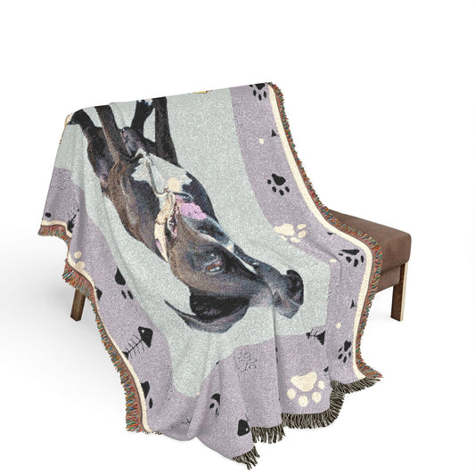 Pet Photo Personalized Woven Blanket - Ramshackle Shack