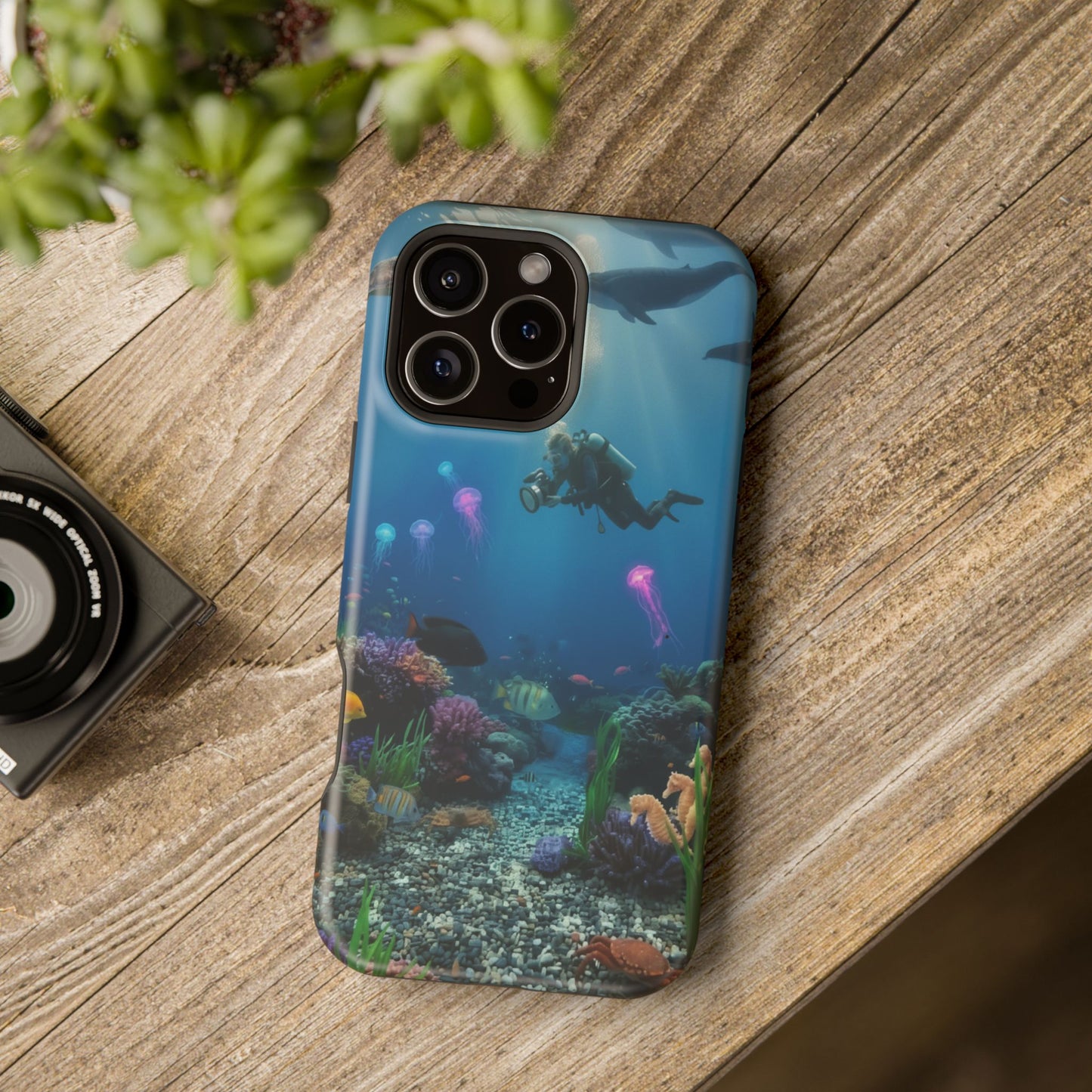 Underwater Diver Phone Case — Magnetic Impact‑Resistant Ocean Design