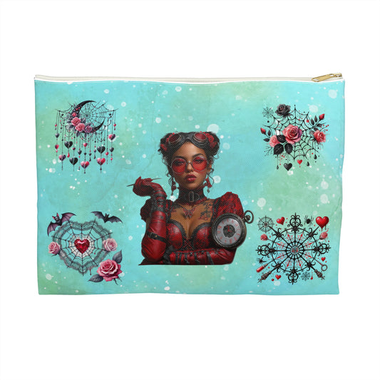 Steampunk Goth Makeup Bag — Victorian Gear Accessory Pouch - Ramshackle Shack