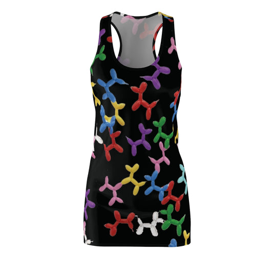 Racerback Dress — Colorful Balloon Dog Print AOP - Ramshackle Shack