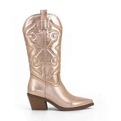 Vintage Women's Chunky Heel High Cowboy Boots - Ramshackle Shack