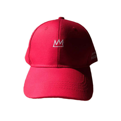 Ramshackle Shack BASQUIAT embroidered cotton baseball cap with crown design, featuring detailed embroidery and casual fit.