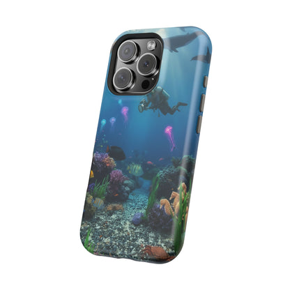 Underwater Diver Phone Case — Magnetic Impact‑Resistant Ocean Design