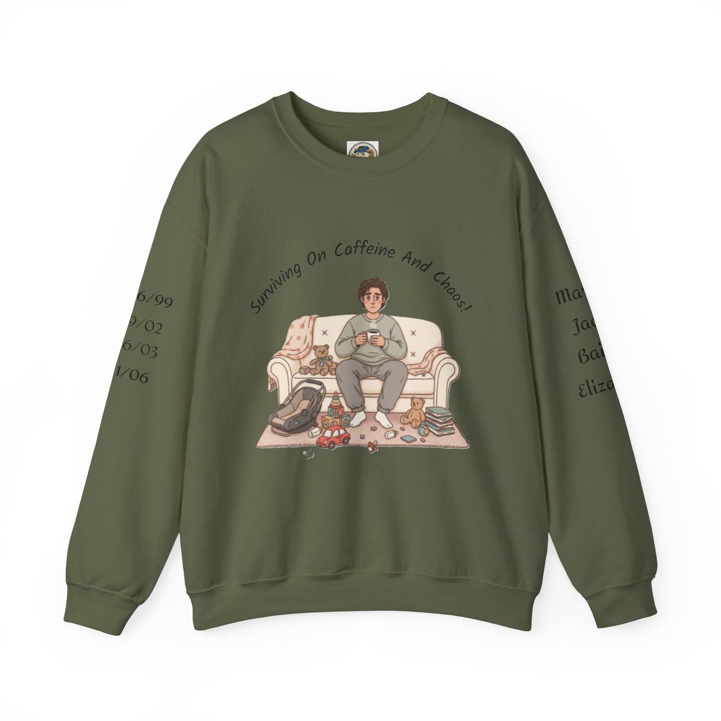Tired Parent Candid Humor Sweatshirt | mom humor, parenting meme - Ramshackle Shack