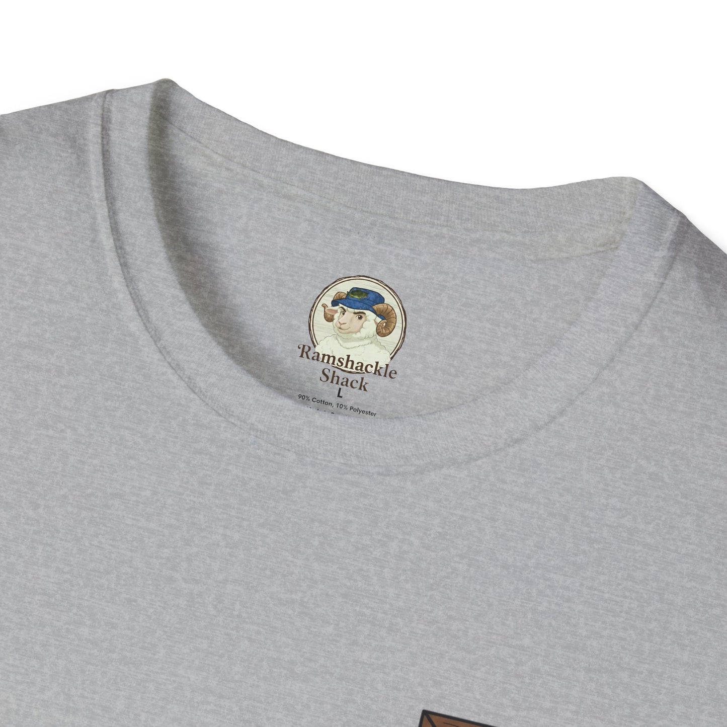 Black T-shirt featuring a graphic design inspired by "Guns in Poses" high-caliber art, showcasing bold firearm illustrations.
