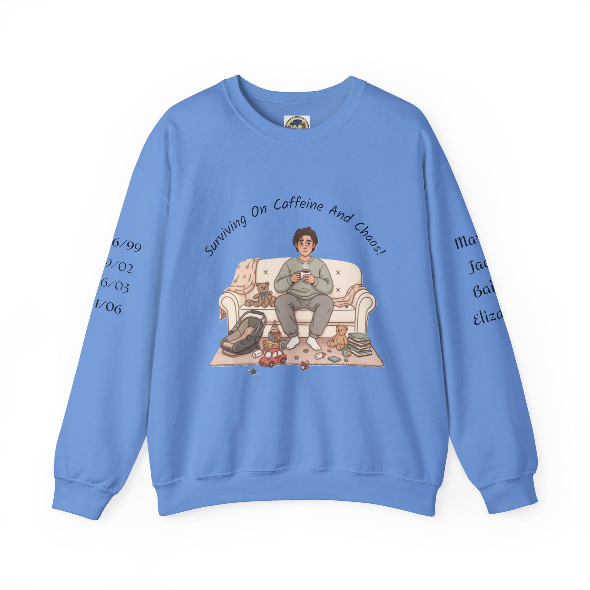 Tired Parent Candid Humor Sweatshirt | mom humor, parenting meme - Ramshackle Shack