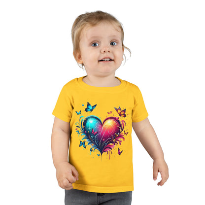 Colorful Heart & Butterflies Graphic Toddler Tee - Ramshackle Shack