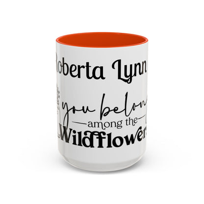 You Belong Among the Wildflowers Daisy Mug — Custom Name Colorful 11oz & 15oz - Ramshackle Shack