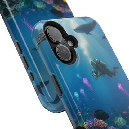 Underwater Diver Phone Case — Magnetic Impact‑Resistant Ocean Design