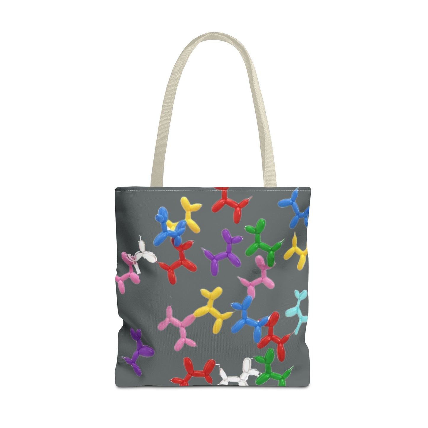 Balloon Dog Pattern Tote Bag – Colorful Pop Art Reusable Shopper - Ramshackle Shack