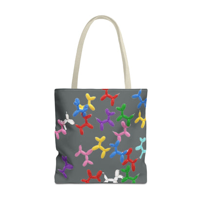 Balloon Dog Pattern Tote Bag – Colorful Pop Art Reusable Shopper - Ramshackle Shack