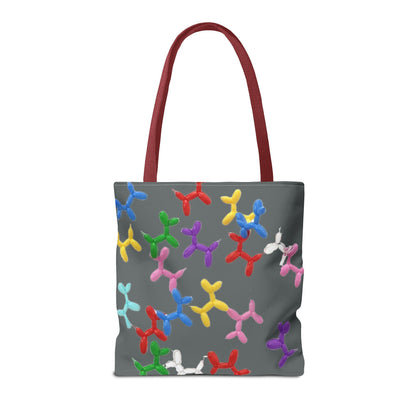 Balloon Dog Pattern Tote Bag – Colorful Pop Art Reusable Shopper - Ramshackle Shack