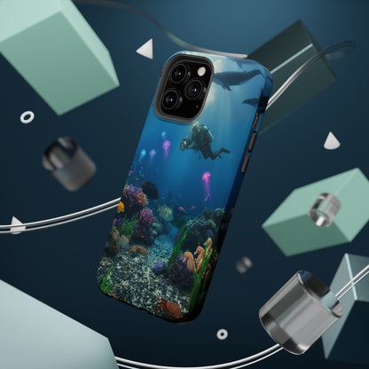Underwater Diver Phone Case — Magnetic Impact‑Resistant Ocean Design