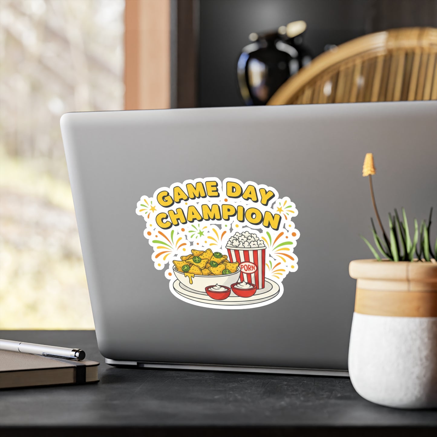 Game Day Champion Sticker | Super Bowl Party, Game Day Humor - Ramshackle Shack