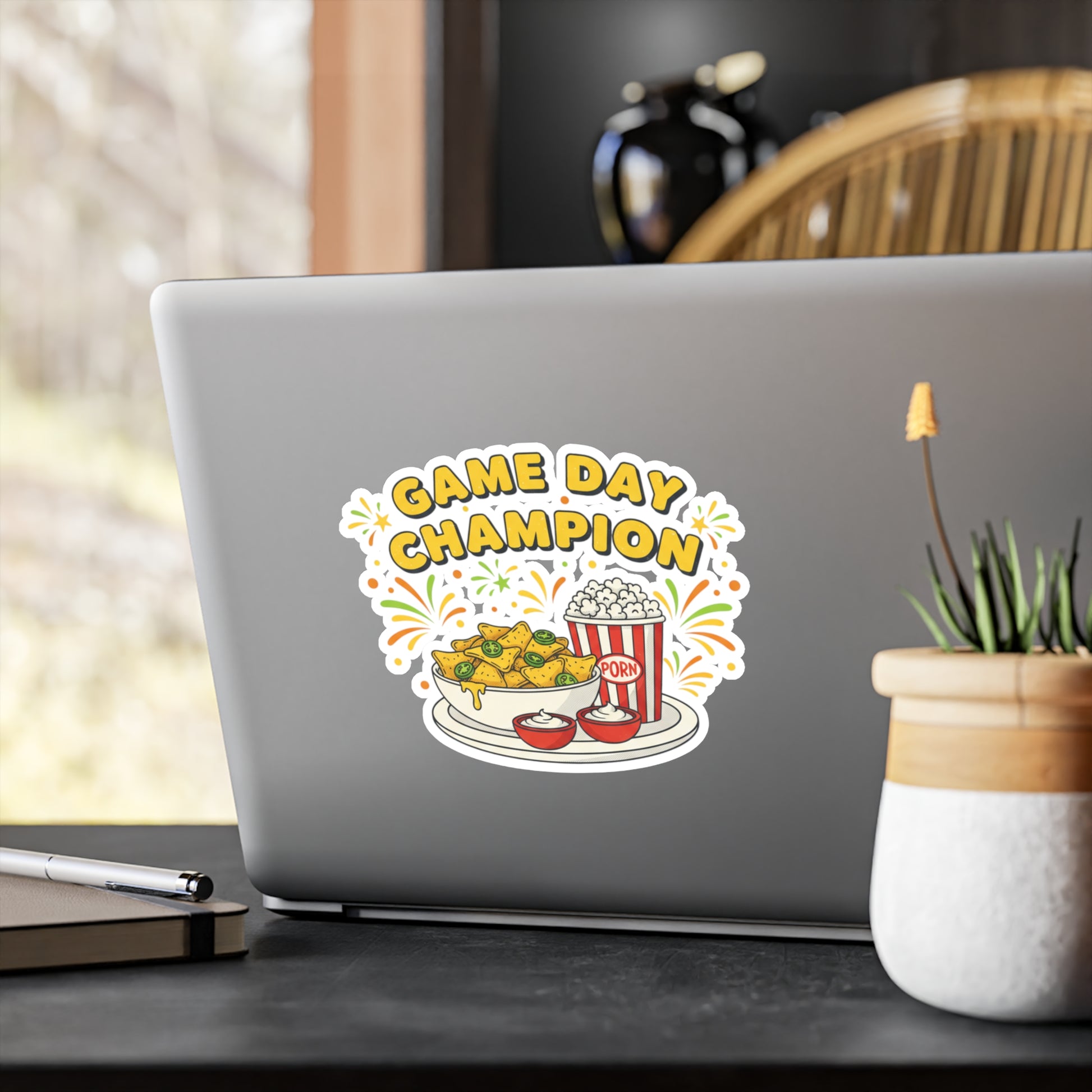 Game Day Champion Sticker | Super Bowl Party, Game Day Humor - Ramshackle Shack