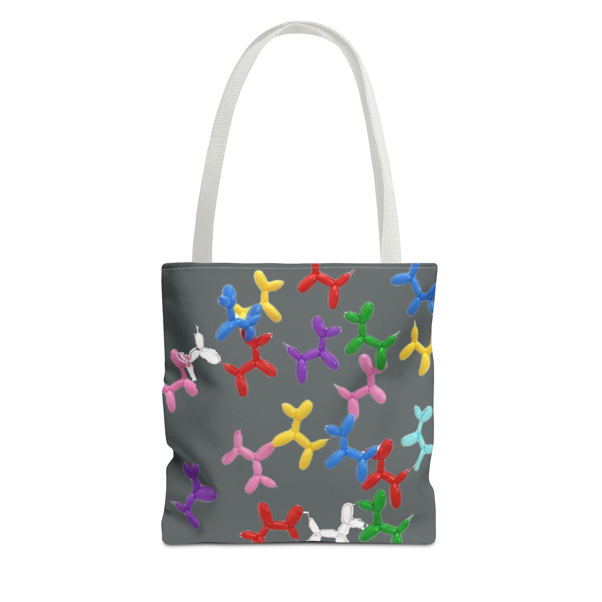 Balloon Dog Pattern Tote Bag – Colorful Pop Art Reusable Shopper - Ramshackle Shack