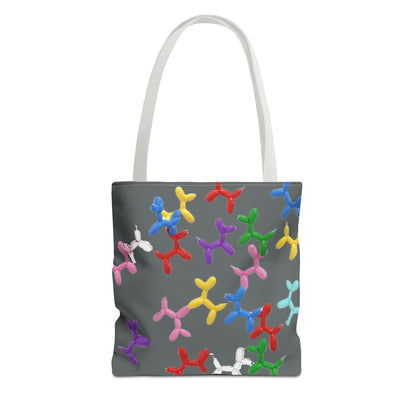 Balloon Dog Pattern Tote Bag – Colorful Pop Art Reusable Shopper - Ramshackle Shack