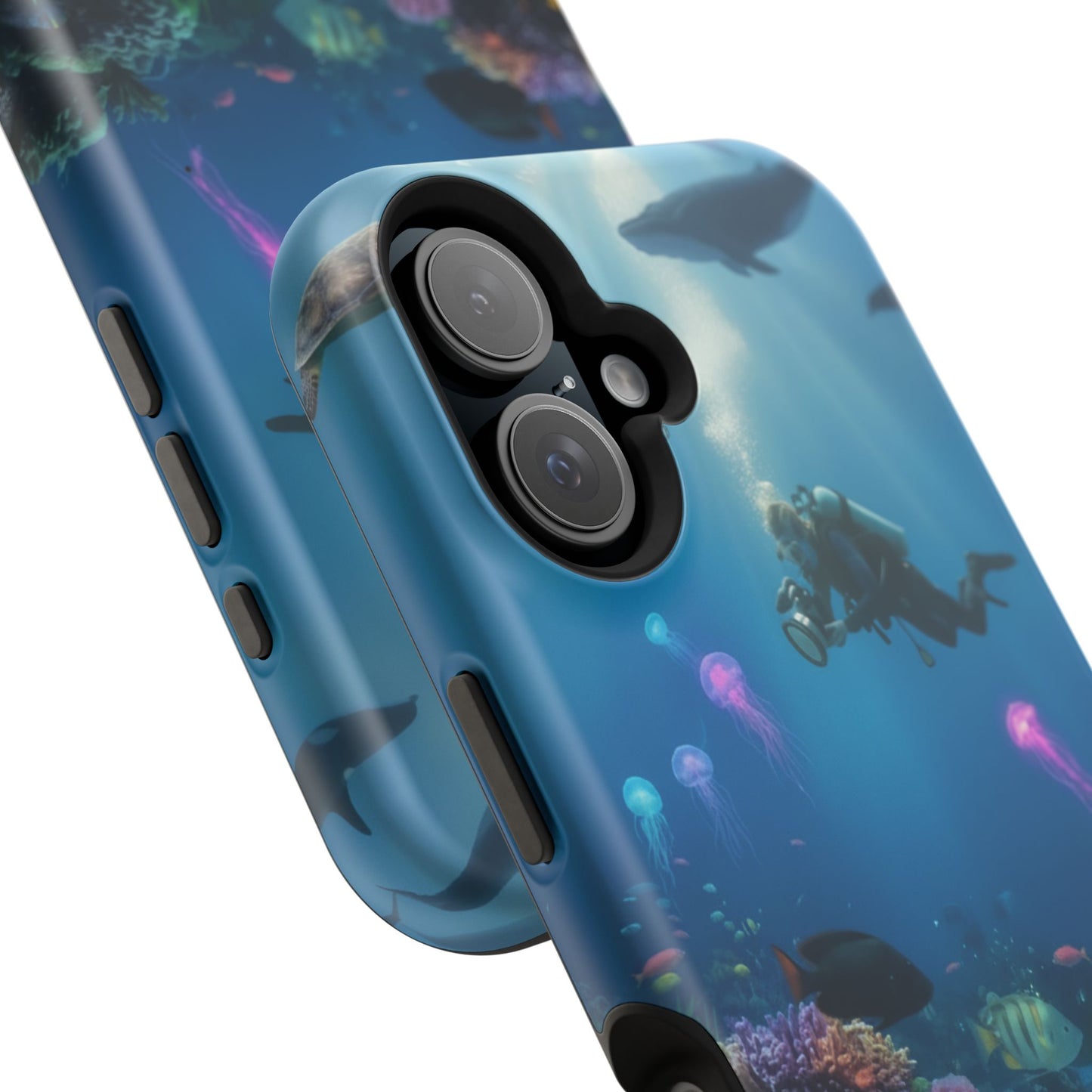 Underwater Diver Phone Case — Magnetic Impact‑Resistant Ocean Design