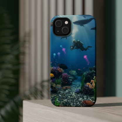 Underwater Diver Phone Case — Magnetic Impact‑Resistant Ocean Design
