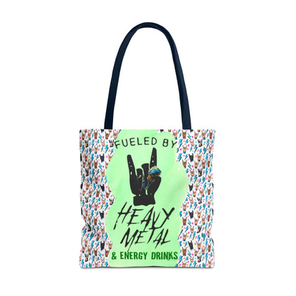 Heavy Metal & Energy Drinks Tote Bag — Neon Rock Energy Design - Ramshackle Shack