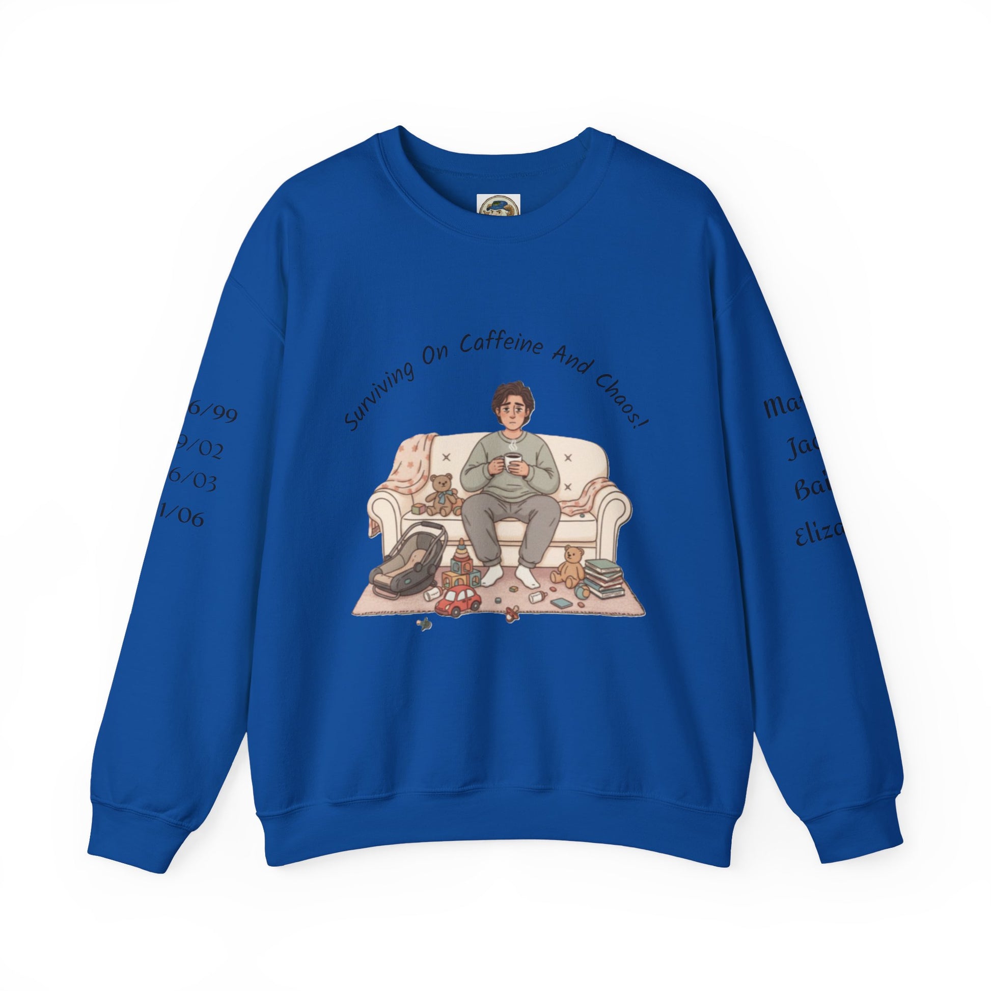 Tired Parent Candid Humor Sweatshirt | mom humor, parenting meme - Ramshackle Shack