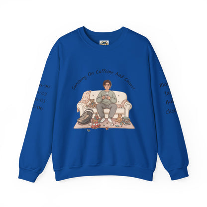 Tired Parent Candid Humor Sweatshirt | mom humor, parenting meme - Ramshackle Shack