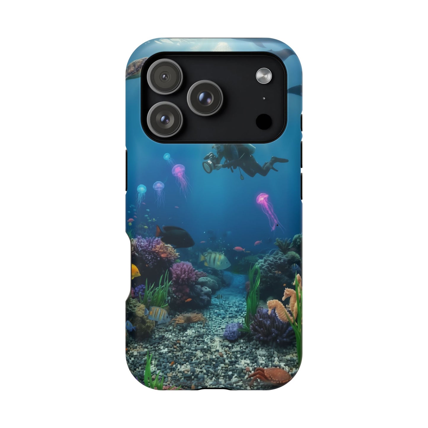 Underwater Diver Phone Case — Magnetic Impact‑Resistant Ocean Design