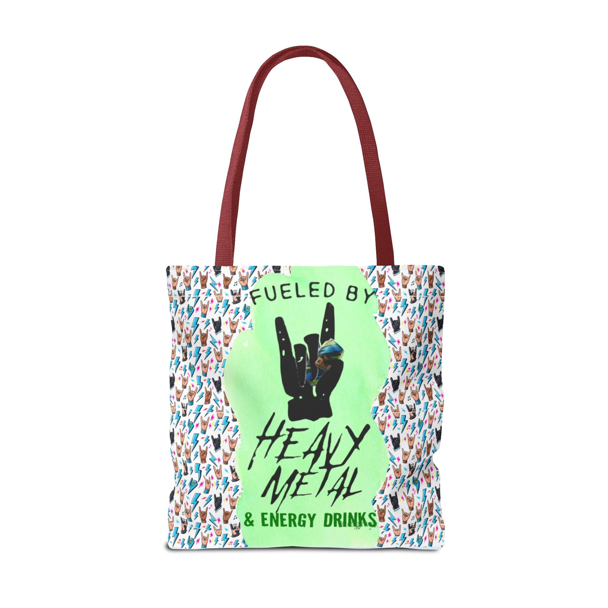 Heavy Metal & Energy Drinks Tote Bag — Neon Rock Energy Design - Ramshackle Shack