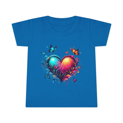 Colorful Heart & Butterflies Graphic Toddler Tee - Ramshackle Shack