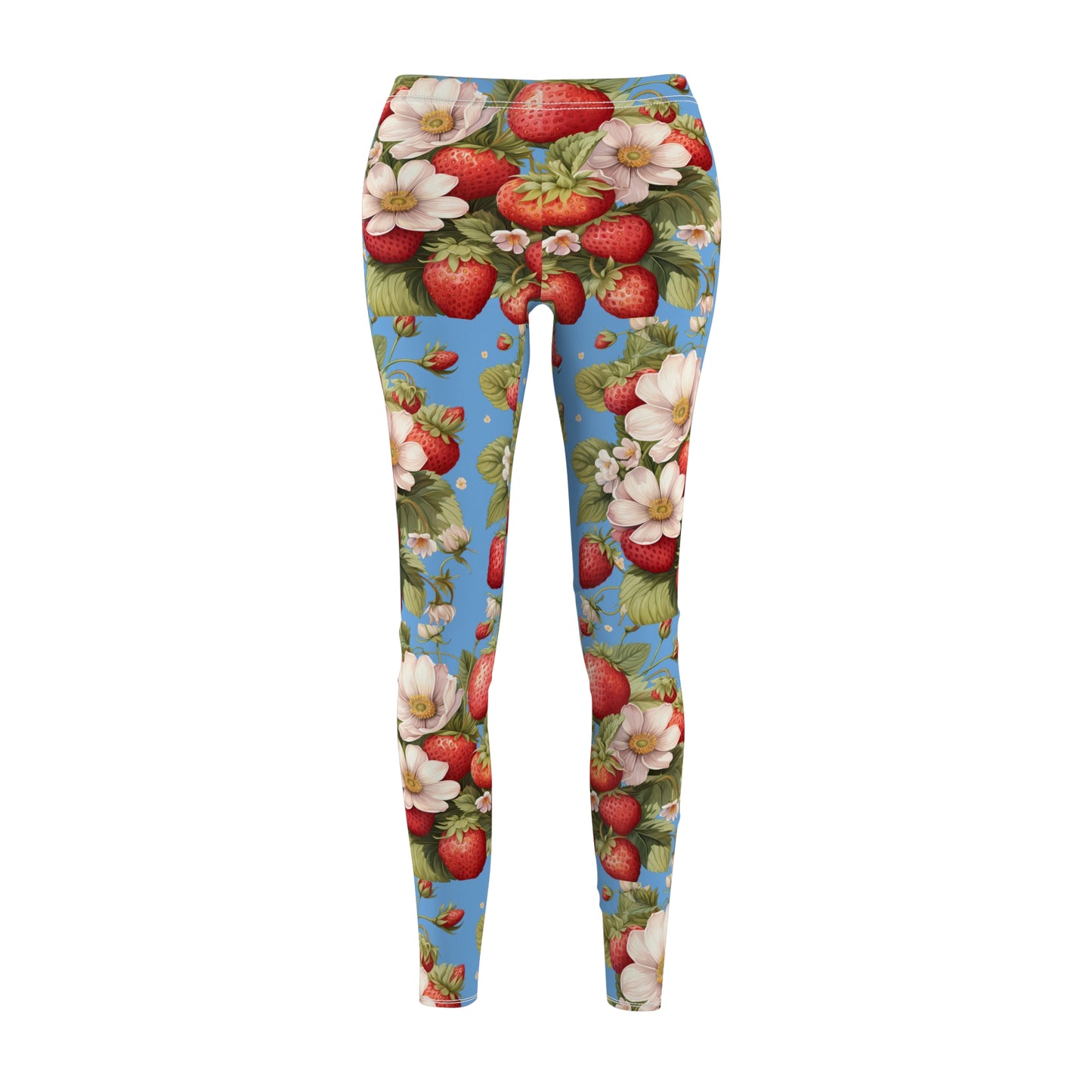 Strawberry Blossom Leggings — Floral All-Over Print Women’s Leggings - Ramshackle Shack