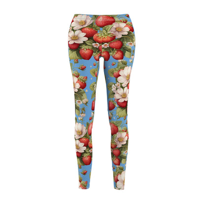Strawberry Blossom Leggings — Floral All-Over Print Women’s Leggings - Ramshackle Shack