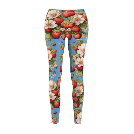 Strawberry Blossom Leggings — Floral All-Over Print Women’s Leggings - Ramshackle Shack