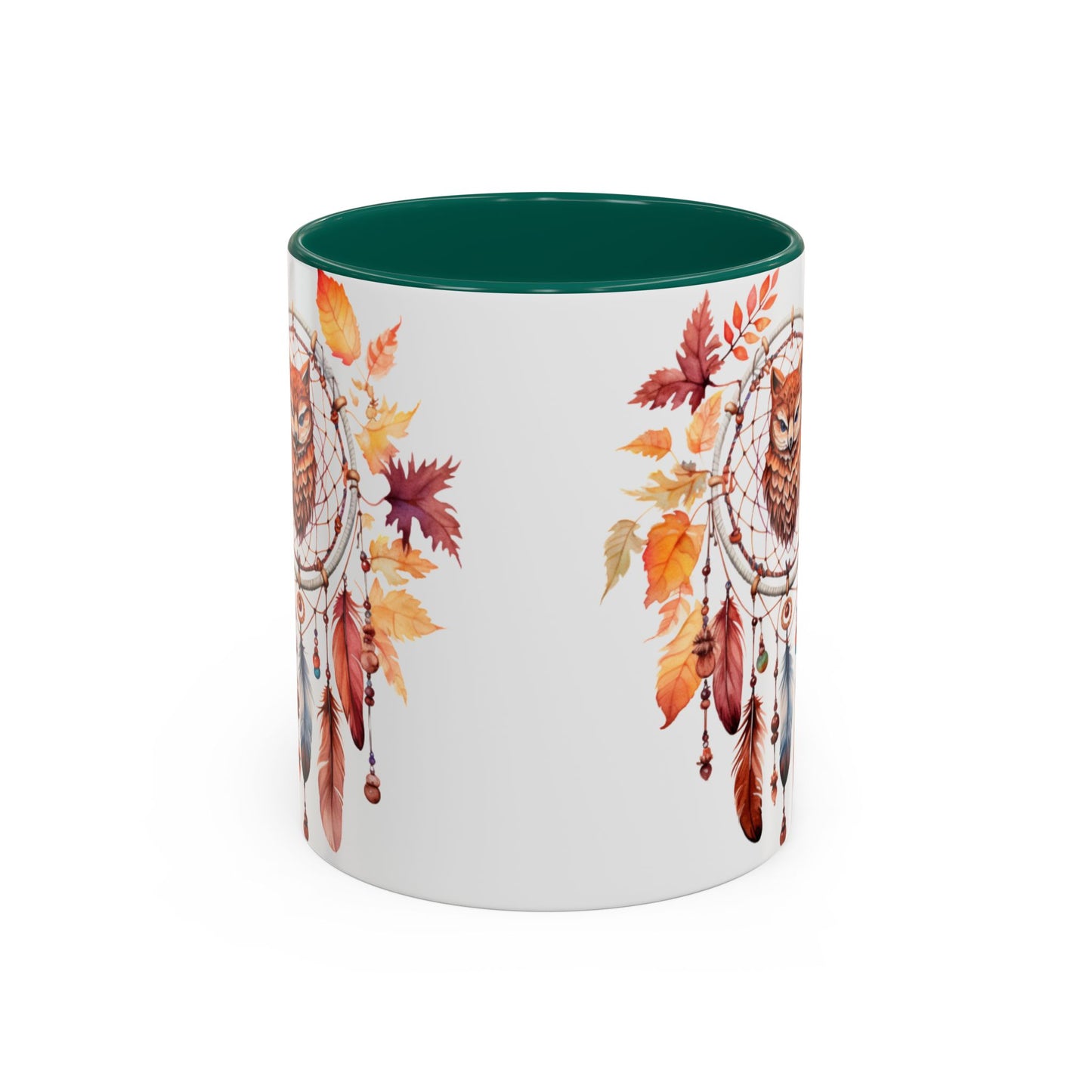 Autumn Owl Dreamcatcher Mug — Fall Leaves Coffee Cup (11oz & 15oz) - Ramshackle Shack