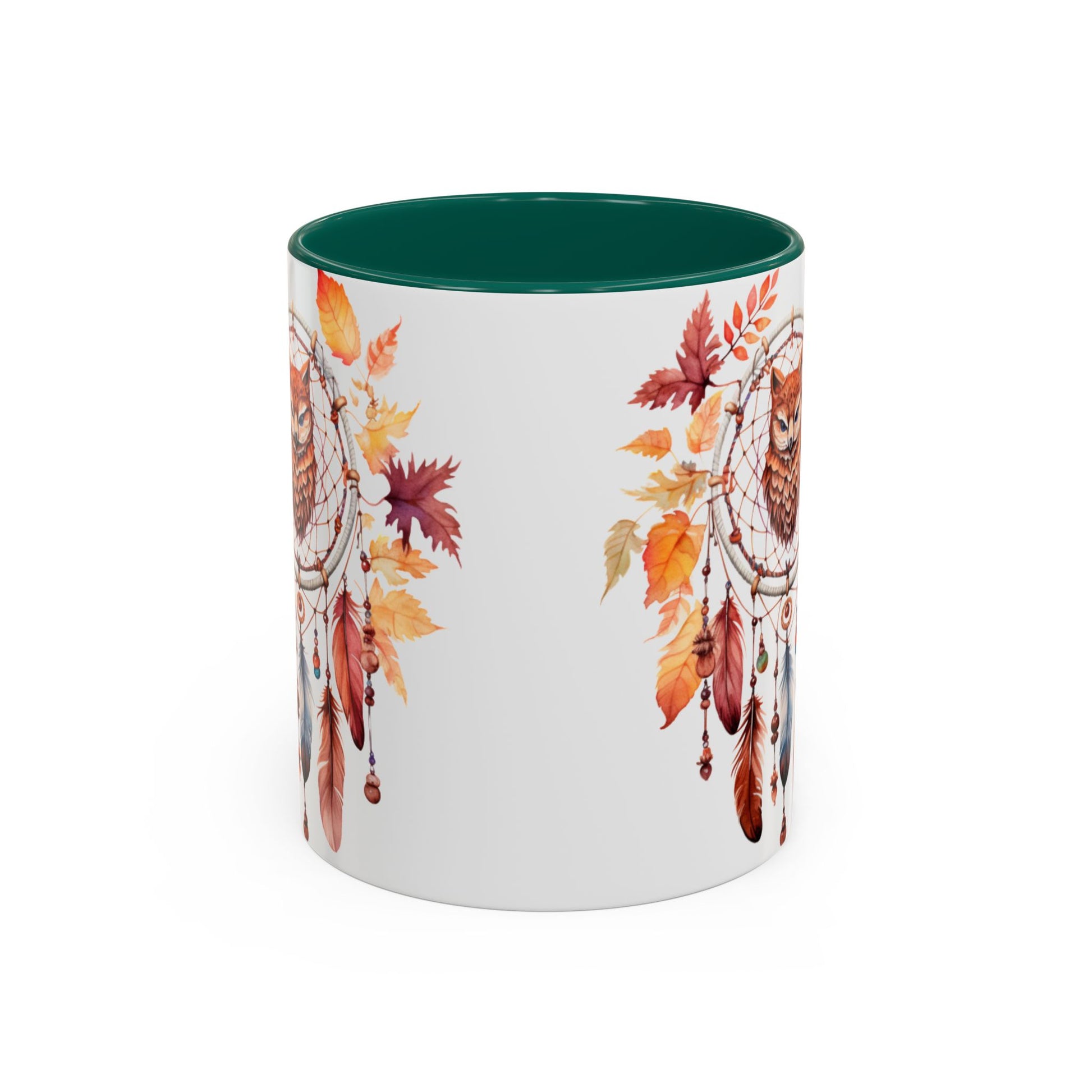 Autumn Owl Dreamcatcher Mug — Fall Leaves Coffee Cup (11oz & 15oz) - Ramshackle Shack