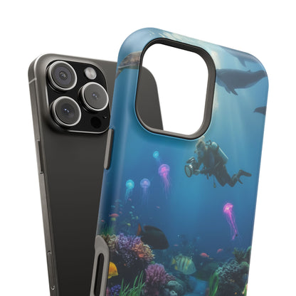 Underwater Diver Phone Case — Magnetic Impact‑Resistant Ocean Design