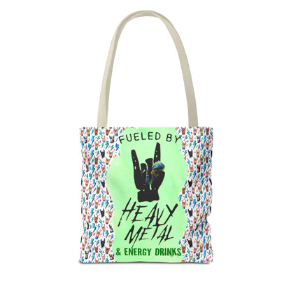 Heavy Metal & Energy Drinks Tote Bag — Neon Rock Energy Design - Ramshackle Shack