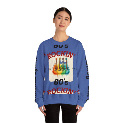 Rockin' Into My 60's Sweatshirt — Custom Age & Name Guitar Crewneck - Ramshackle Shack