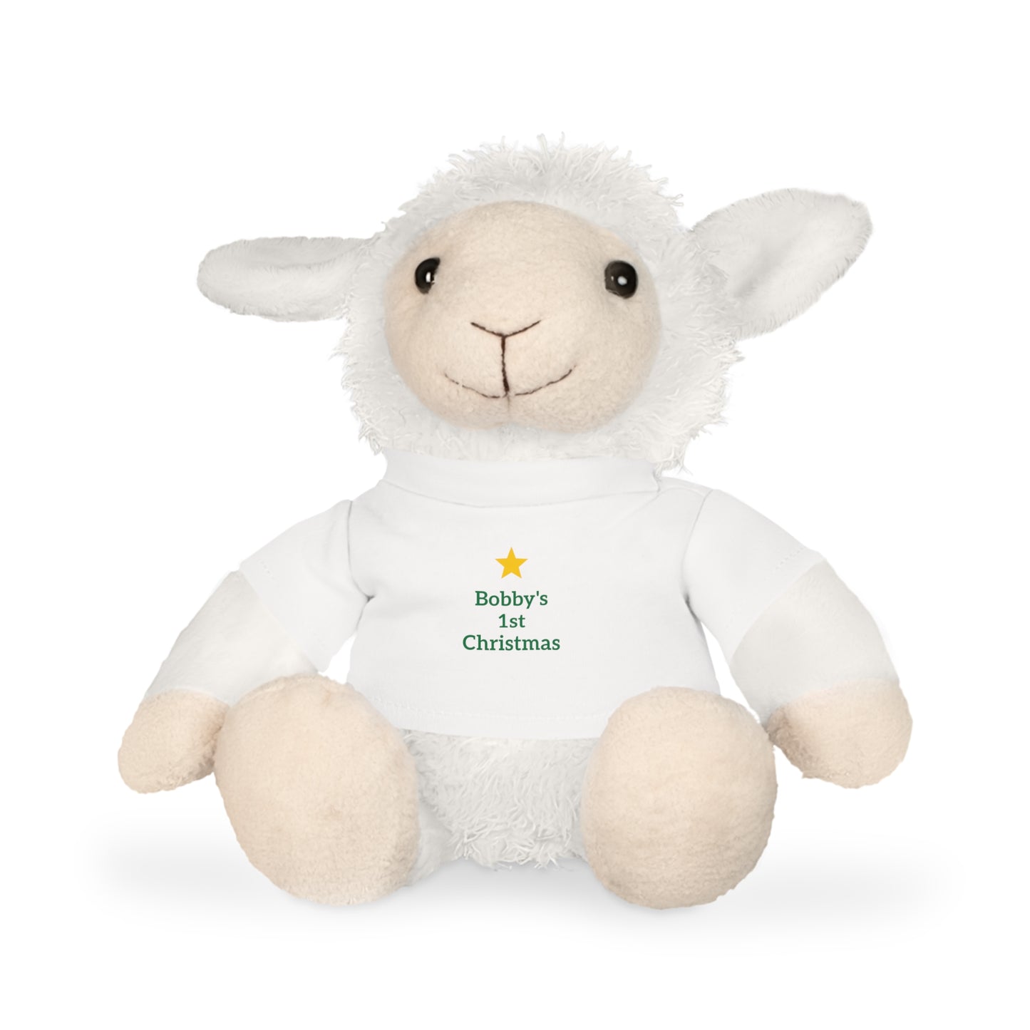 Personalized Teddy Bear with T-Shirt — Baby’s First Christmas Gift - Ramshackle Shack