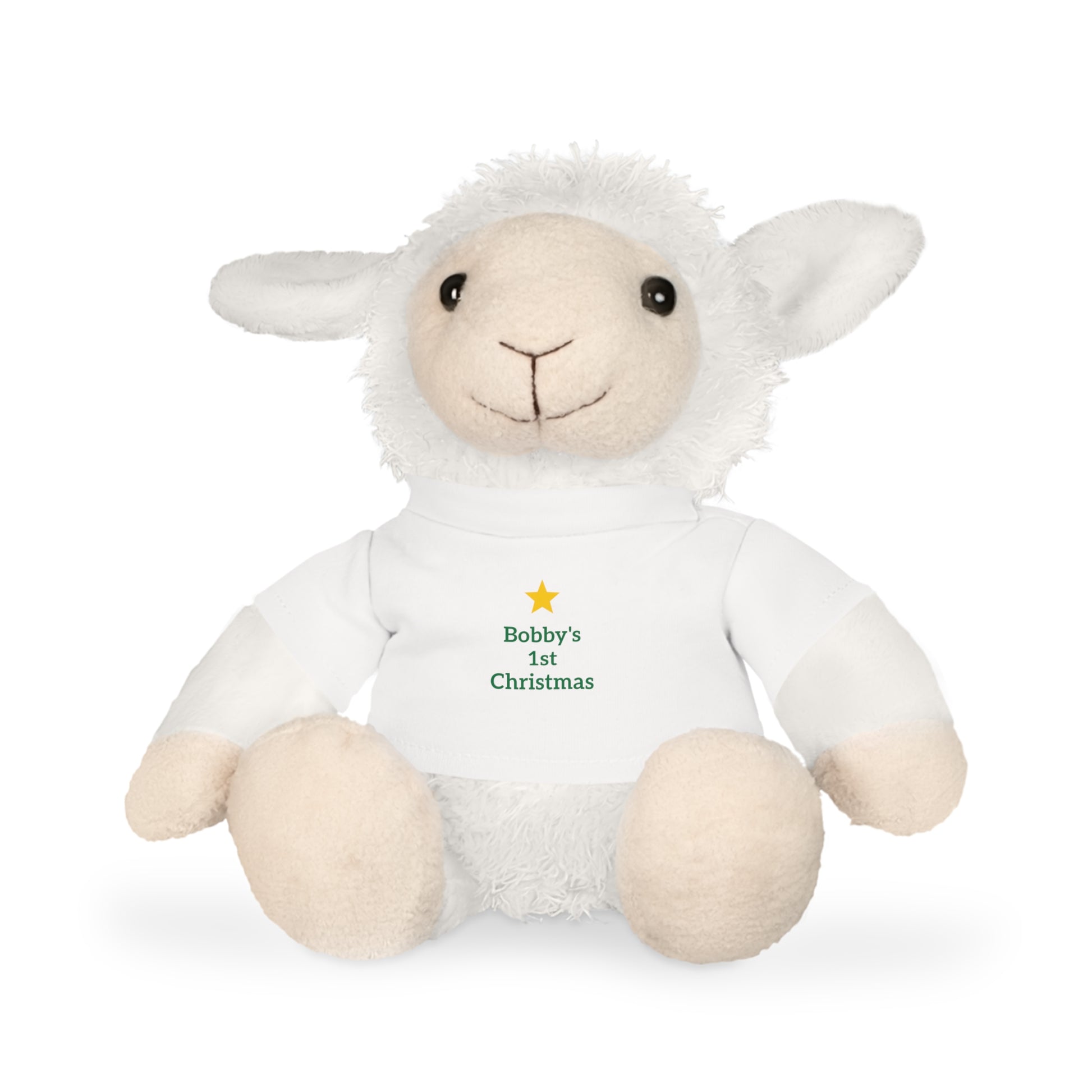 Personalized Teddy Bear with T-Shirt — Baby’s First Christmas Gift - Ramshackle Shack