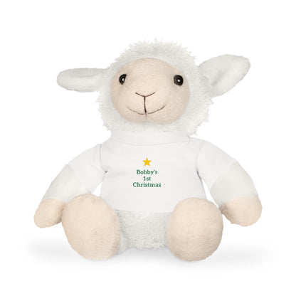 Personalized Teddy Bear with T-Shirt — Baby’s First Christmas Gift - Ramshackle Shack