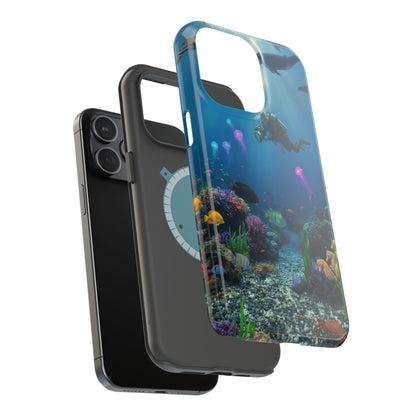 Underwater Diver Phone Case — Magnetic Impact‑Resistant Ocean Design