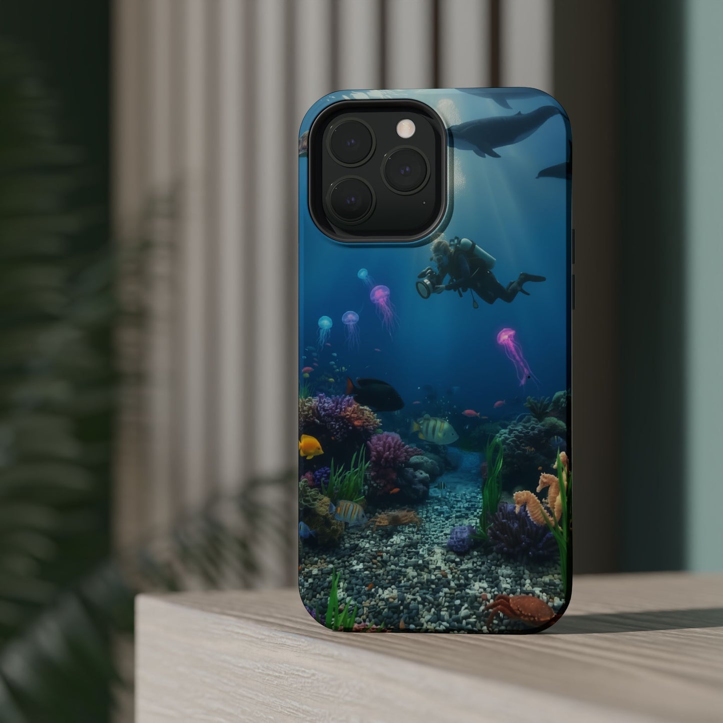 Underwater Diver Phone Case — Magnetic Impact‑Resistant Ocean Design