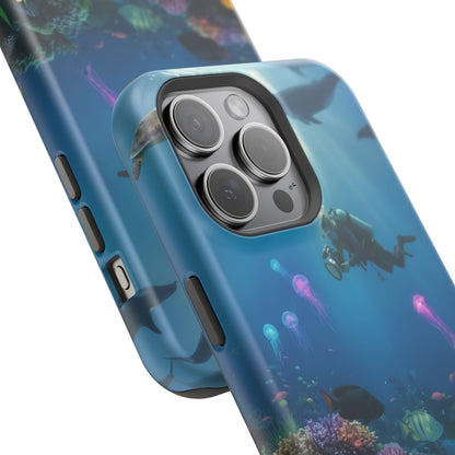 Underwater Diver Phone Case — Magnetic Impact‑Resistant Ocean Design