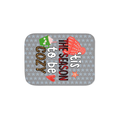 Holiday Sherpa Blanket – "’Tis the Season to Be Cozy" Plush Throw - Ramshackle Shack