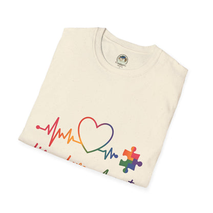 Autism Awareness T-Shirt — Live Love Accept Rainbow Puzzle Ribbon - Ramshackle Shack