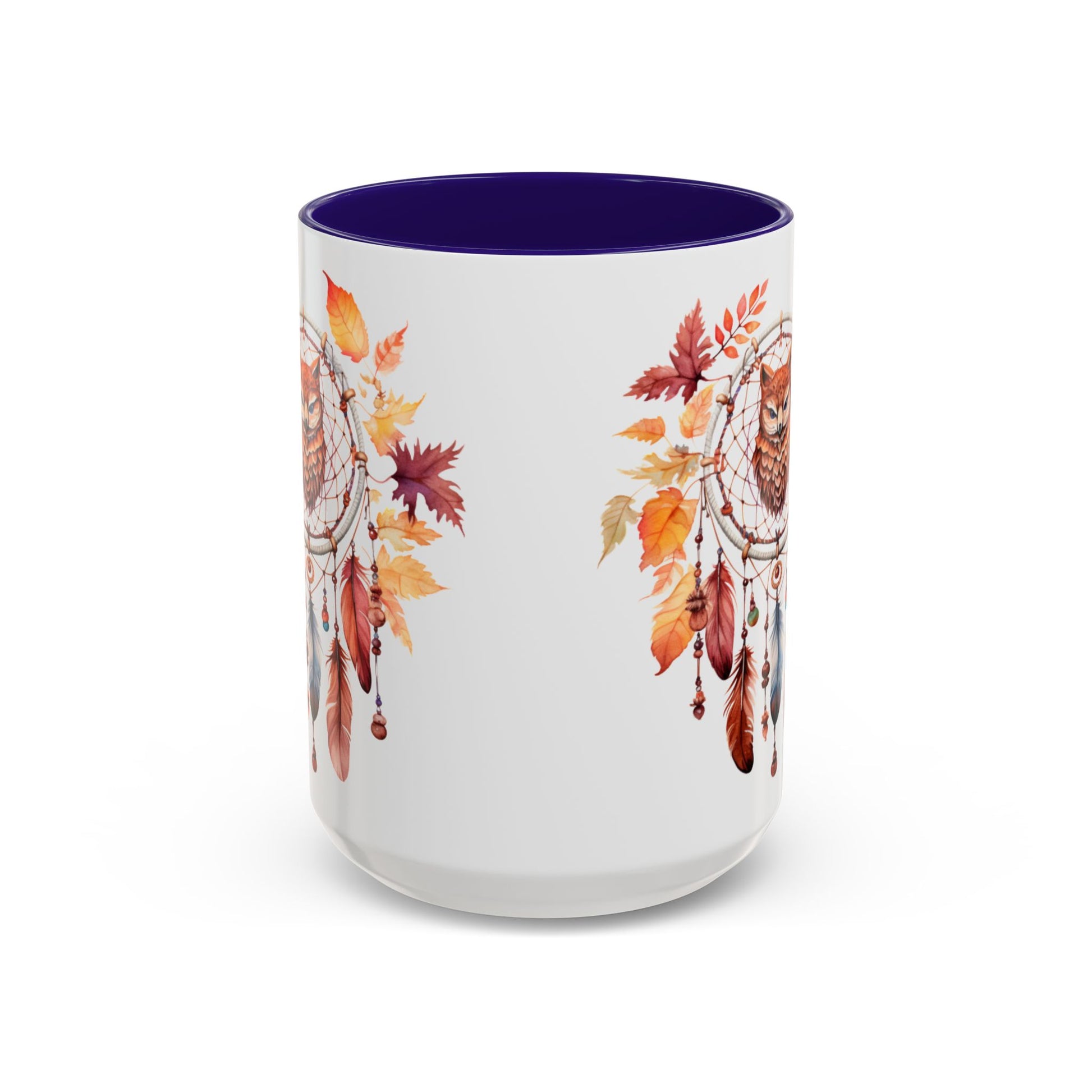 Autumn Owl Dreamcatcher Mug — Fall Leaves Coffee Cup (11oz & 15oz) - Ramshackle Shack
