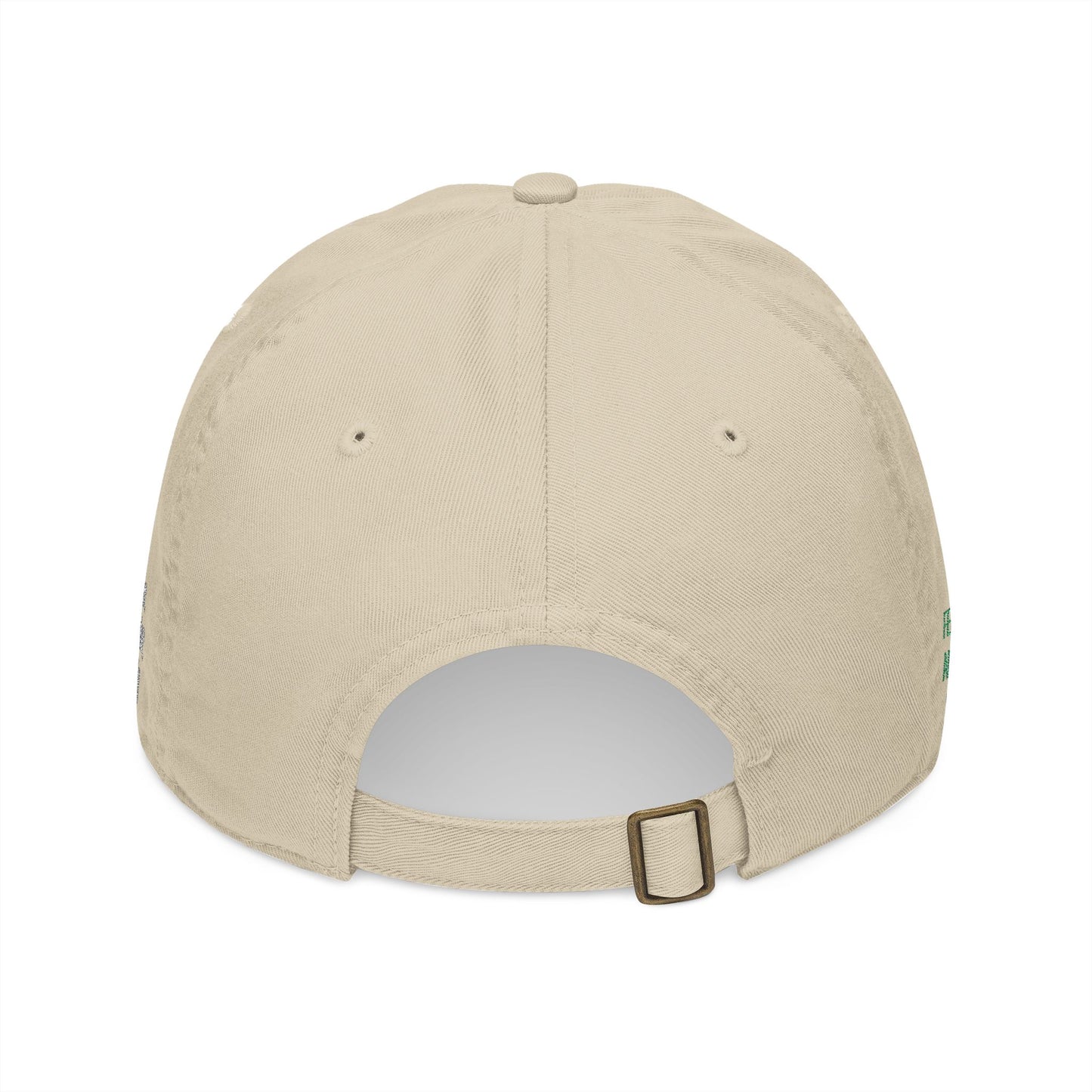 Organic baseball cap with embroidered custom name, featuring playful text about cooking, cleaning, and keeping kids alive, by Printify.