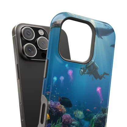 Underwater Diver Phone Case — Magnetic Impact‑Resistant Ocean Design